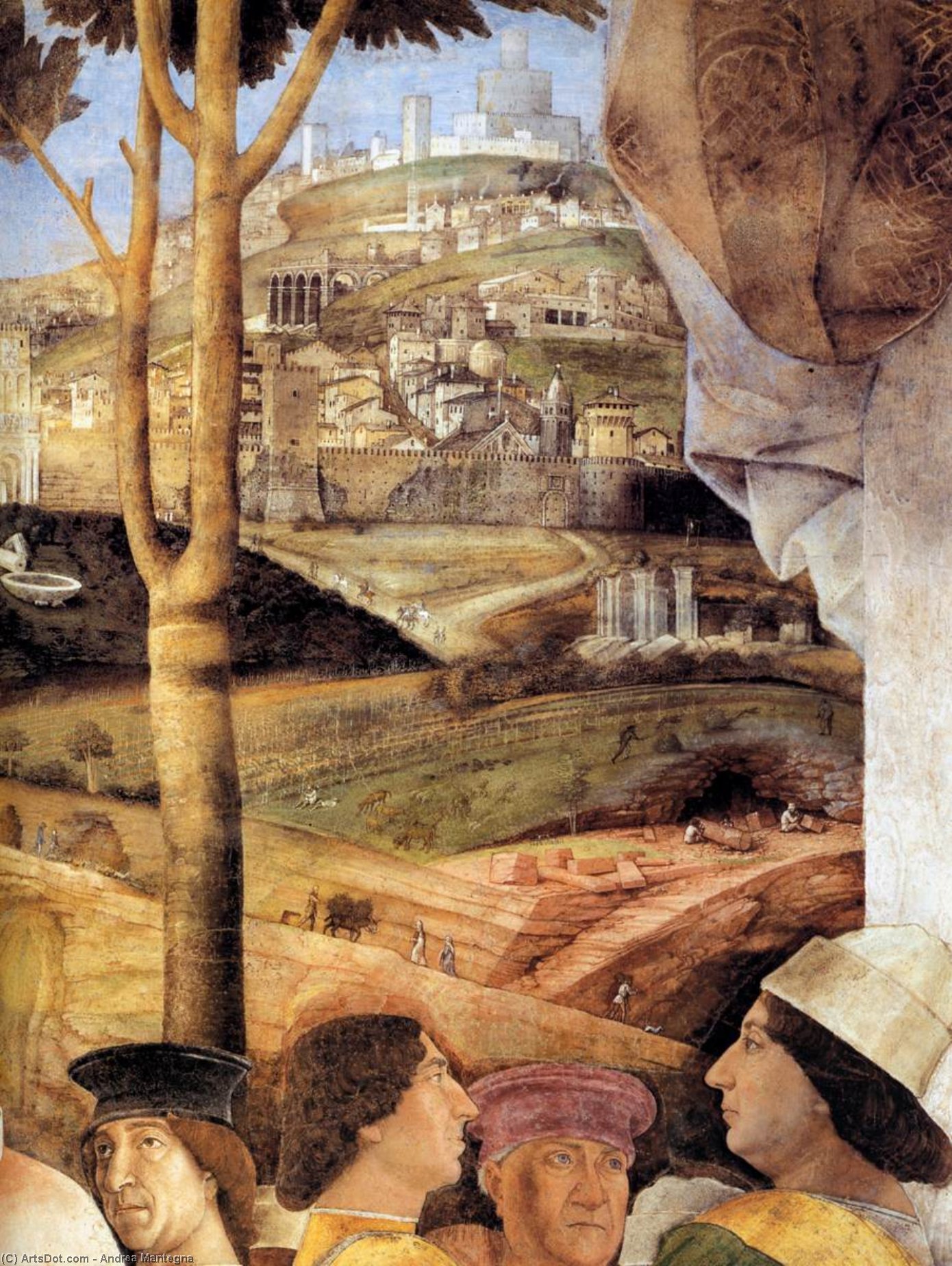 WikiOO.org - Энциклопедия изобразительного искусства - Живопись, Картины  Andrea Mantegna - Встреча фрагмент