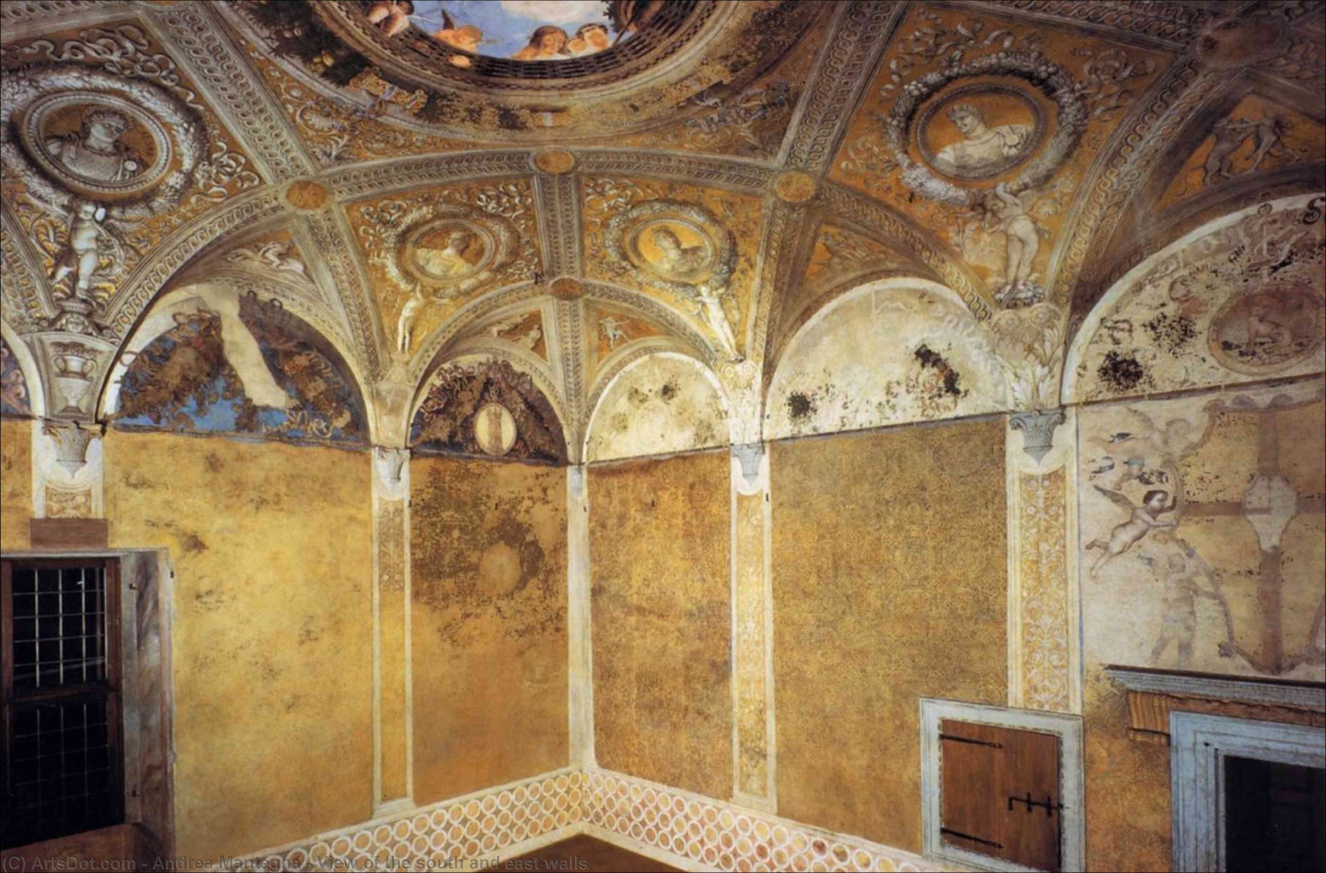 WikiOO.org - 百科事典 - 絵画、アートワーク Andrea Mantegna - の表示 ザー  南  と  東  城壁