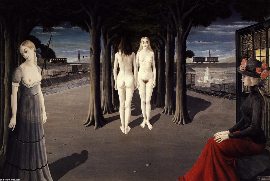 Wikioo.org - The Encyclopedia of Fine Arts - Painting, Artwork by Paul Delvaux - Ruins of Selinunte 