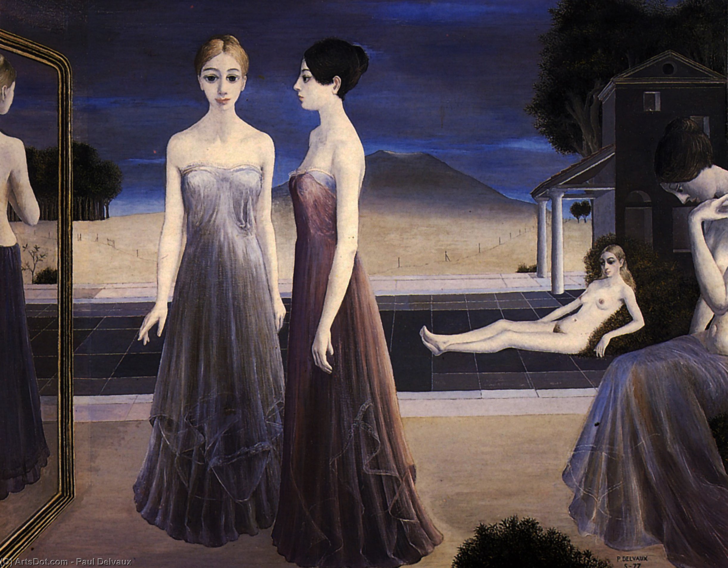Wikioo.org - The Encyclopedia of Fine Arts - Painting, Artwork by Paul Delvaux - The Next