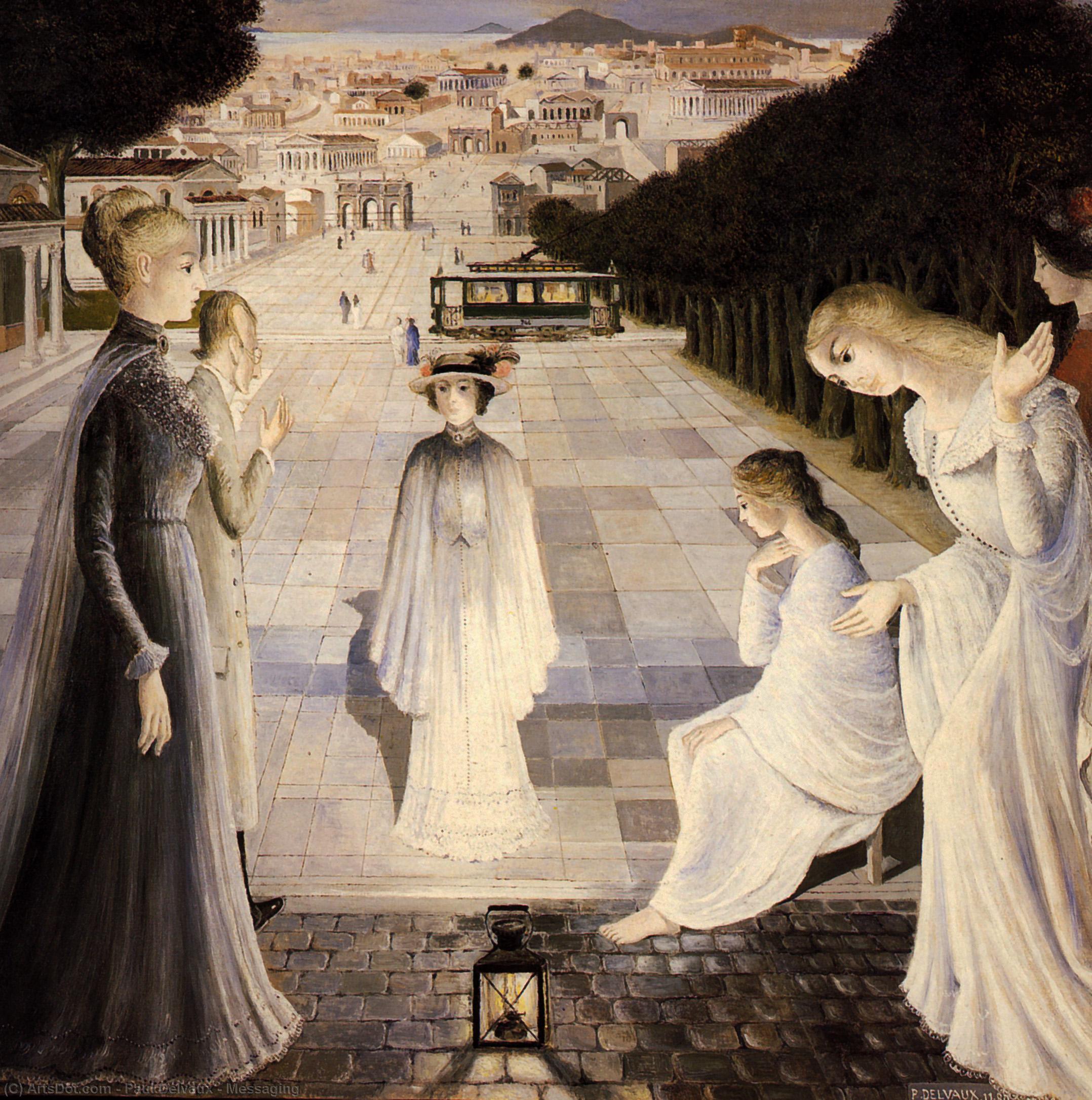 Wikioo.org - The Encyclopedia of Fine Arts - Painting, Artwork by Paul Delvaux - Messaging