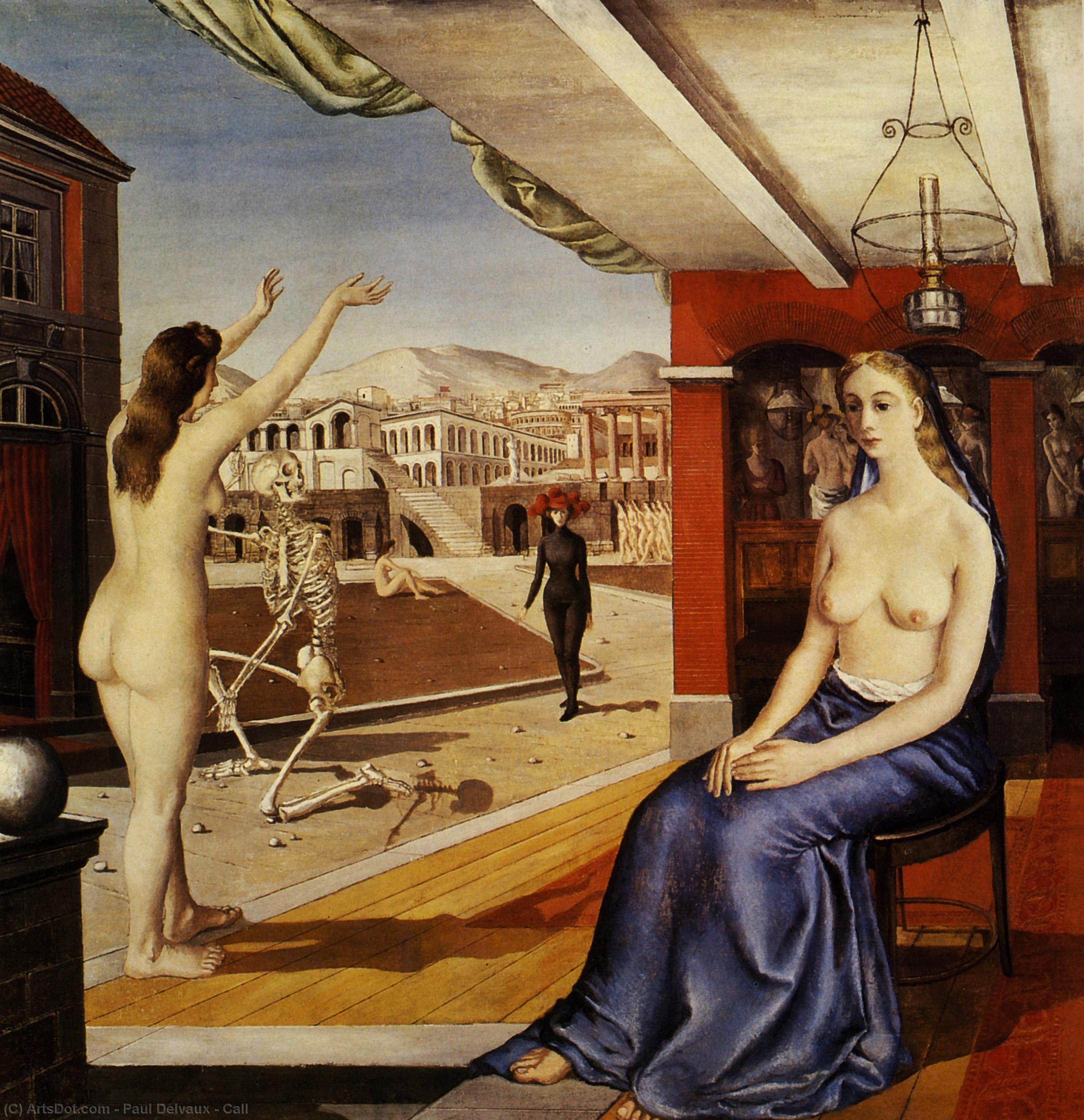 Wikioo.org - The Encyclopedia of Fine Arts - Painting, Artwork by Paul Delvaux - Call