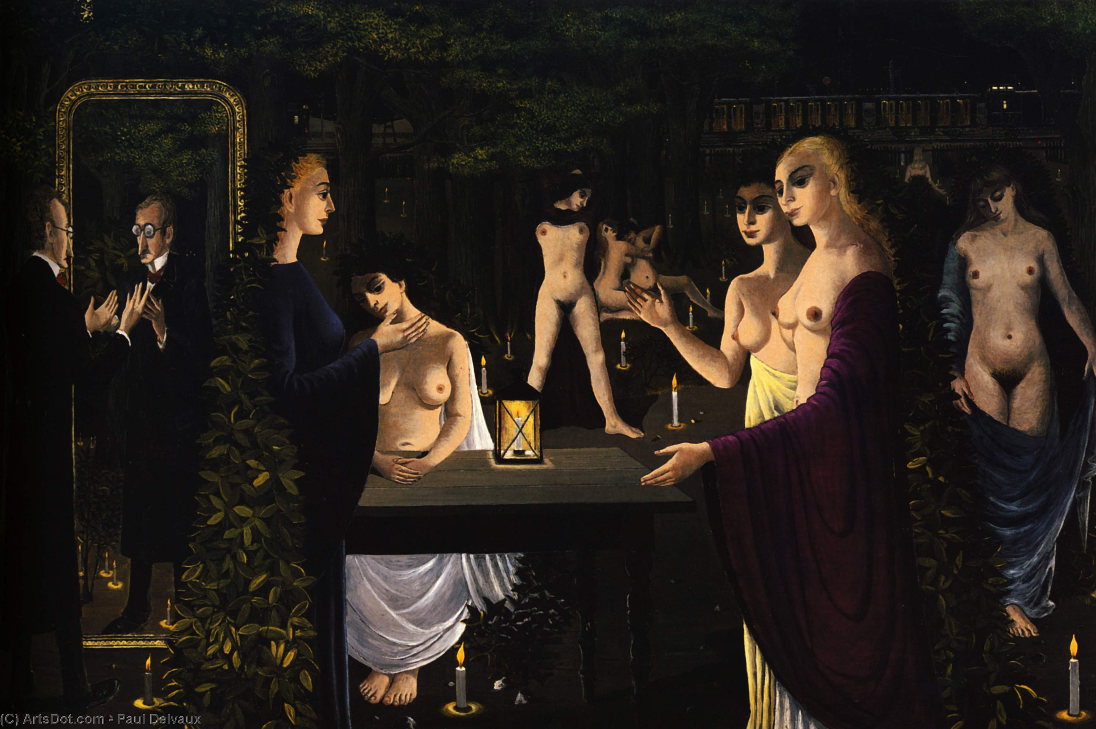 WikiOO.org - Encyclopedia of Fine Arts - Maleri, Artwork Paul Delvaux - The Sabbath