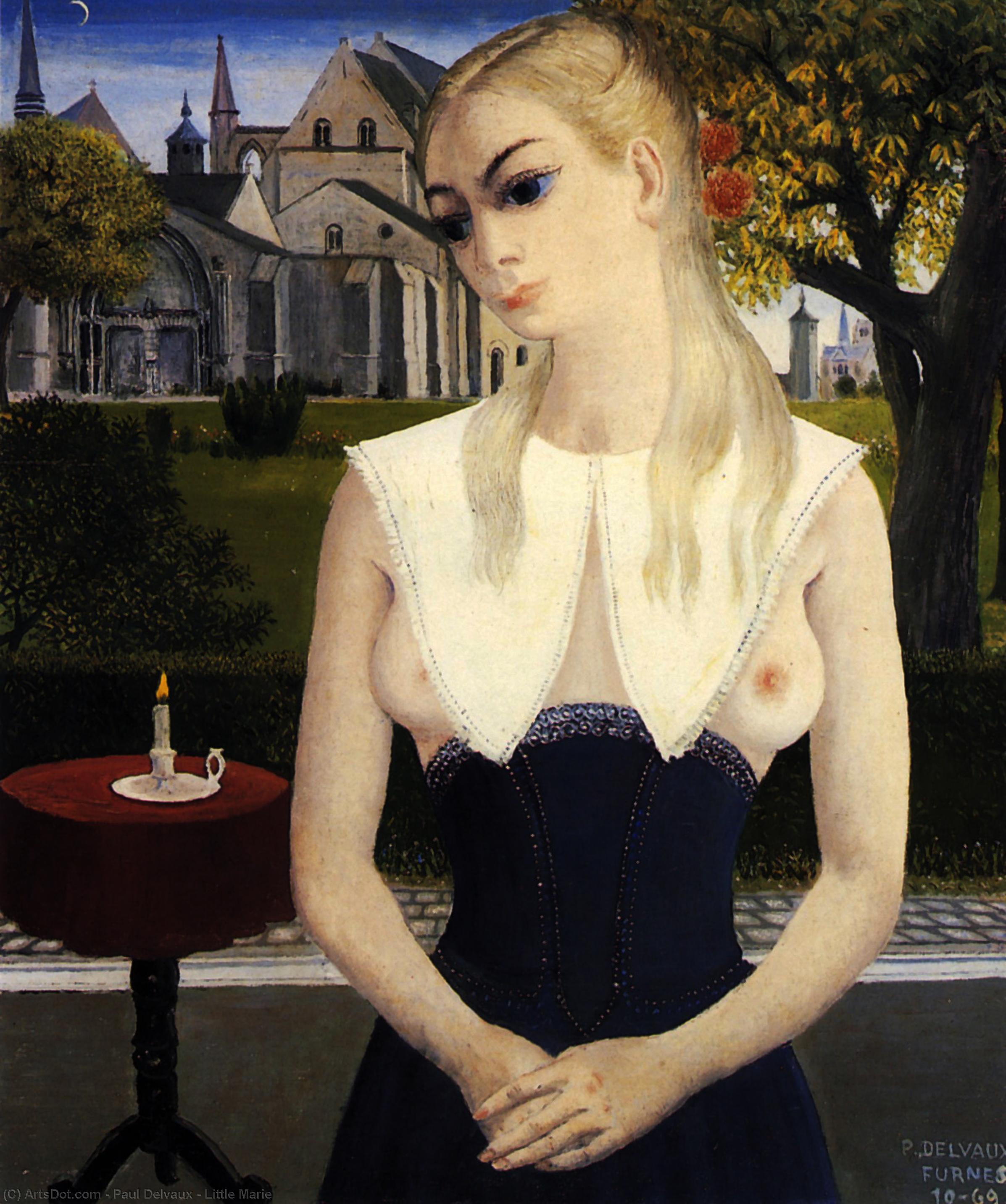 Wikioo.org - The Encyclopedia of Fine Arts - Painting, Artwork by Paul Delvaux - Little Marie
