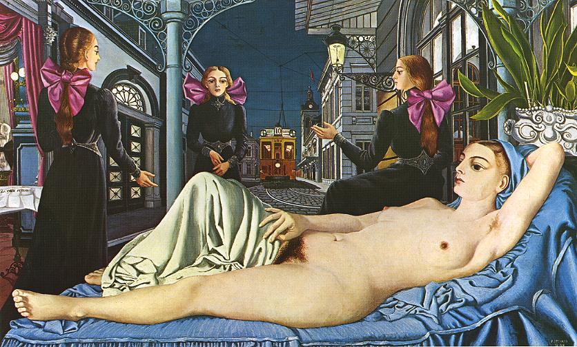 Wikioo.org - The Encyclopedia of Fine Arts - Painting, Artwork by Paul Delvaux - Popular cry