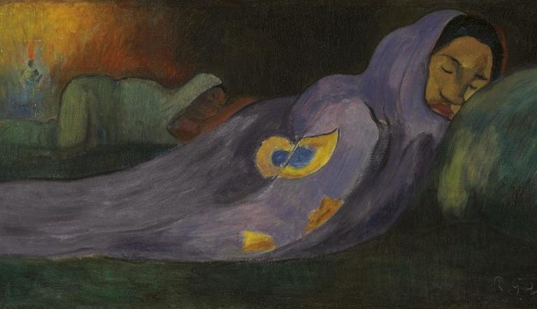Wikioo.org - สารานุกรมวิจิตรศิลป์ - จิตรกรรม Paul Gauguin - The dreaming
