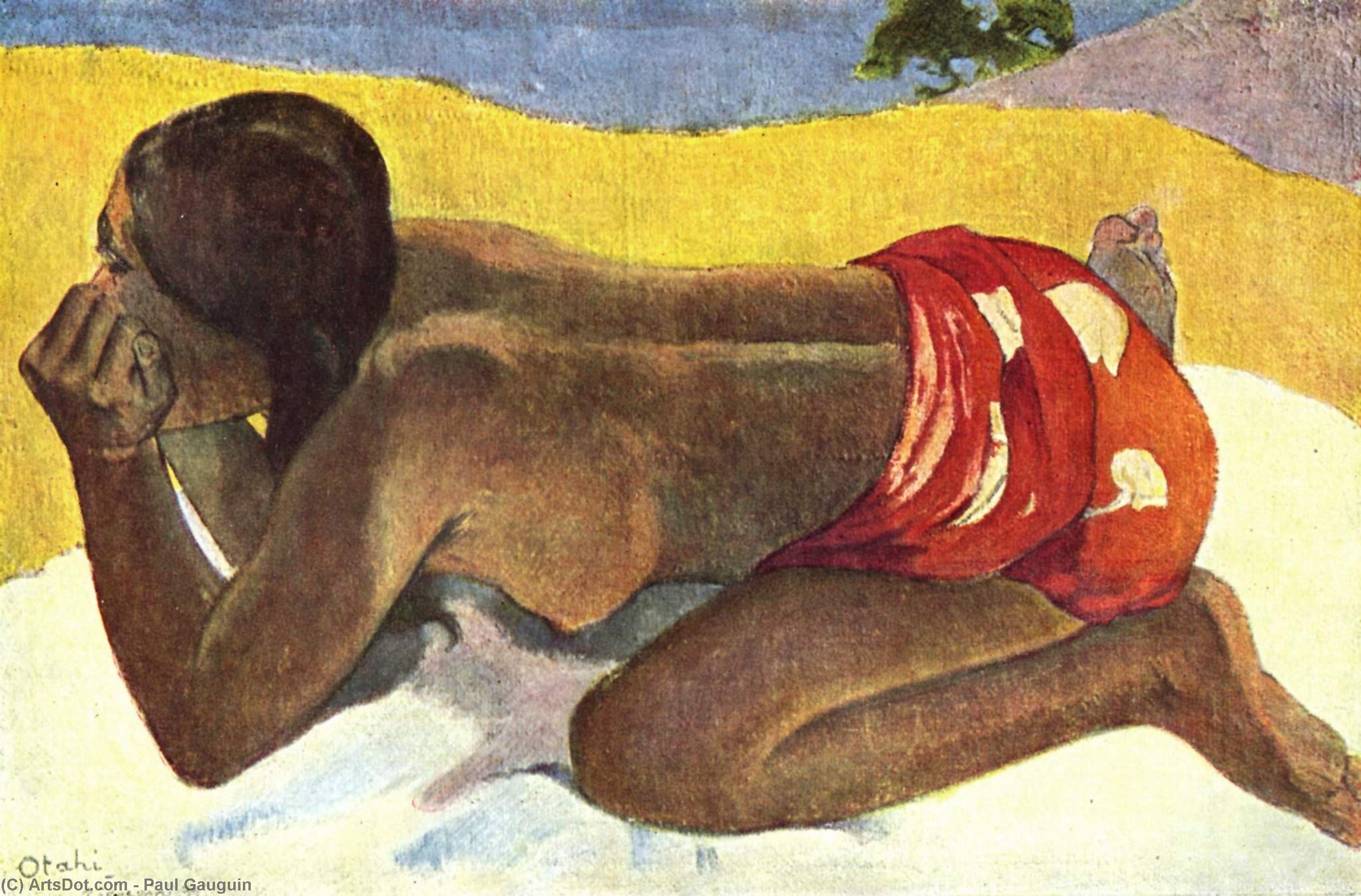 Wikioo.org - Encyklopedia Sztuk Pięknych - Malarstwo, Grafika Paul Gauguin - Alone