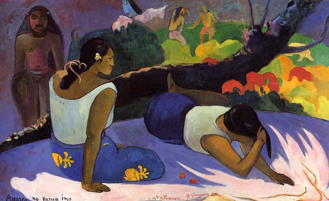 Wikioo.org - The Encyclopedia of Fine Arts - Painting, Artwork by Paul Gauguin - Reclining Tahitian Women