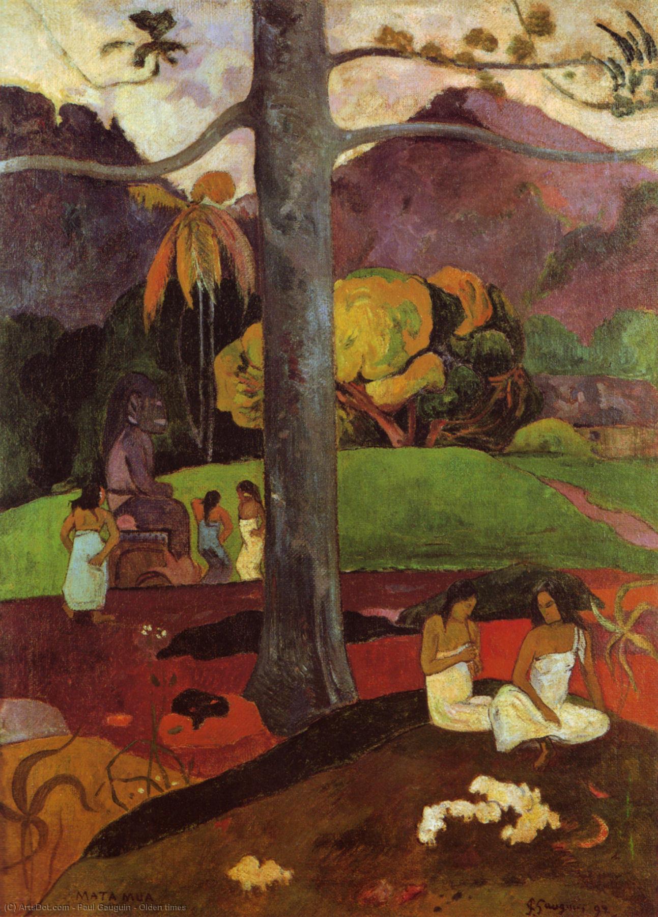 Wikioo.org - Die Enzyklopädie bildender Kunst - Malerei, Kunstwerk von Paul Gauguin - Olden zeiten