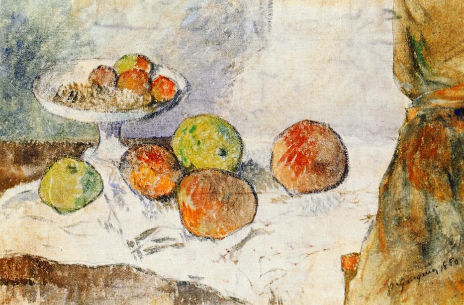 Wikioo.org - The Encyclopedia of Fine Arts - Painting, Artwork by Paul Gauguin - Still life with fruit plate