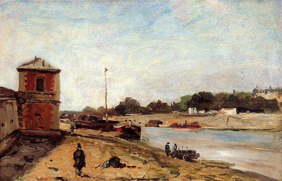 WikiOO.org - 백과 사전 - 회화, 삽화 Paul Gauguin - The Seine opposite the wharf de passy