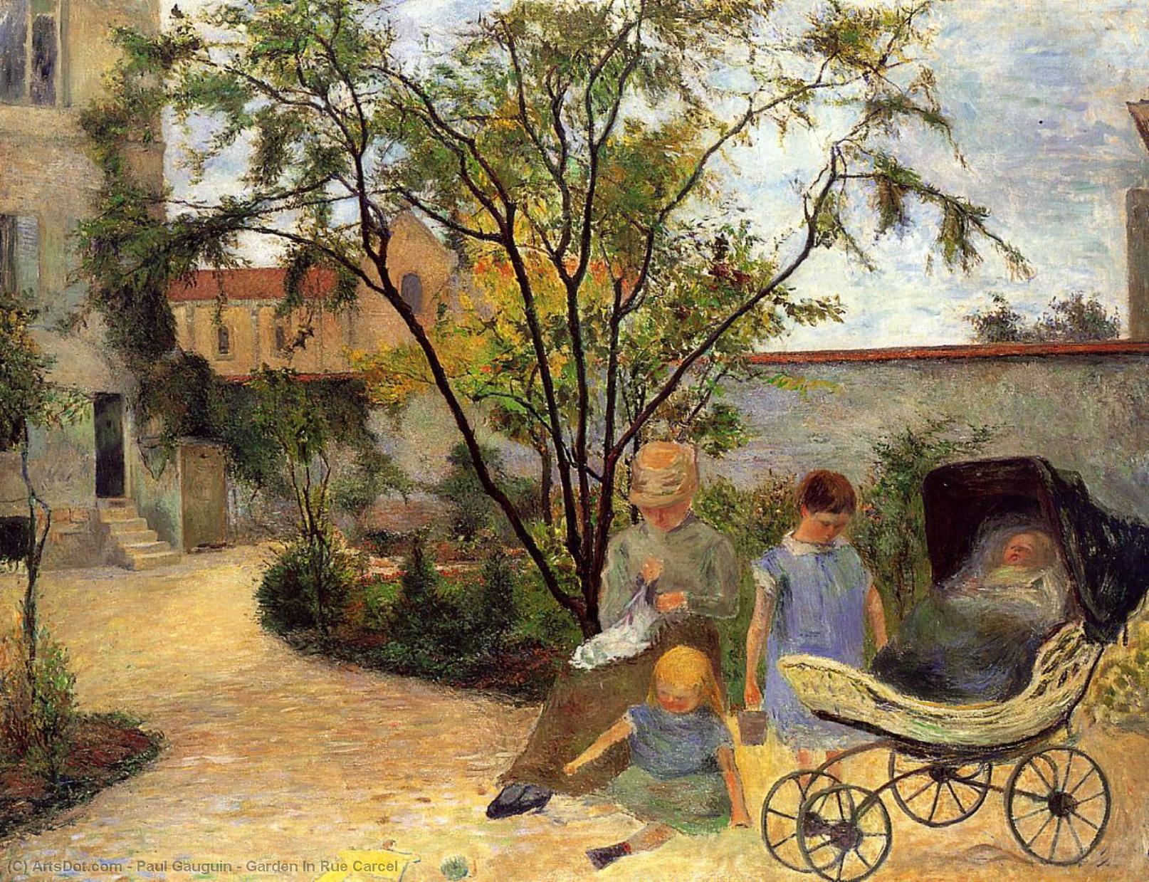Wikioo.org - The Encyclopedia of Fine Arts - Painting, Artwork by Paul Gauguin - Garden In Rue Carcel