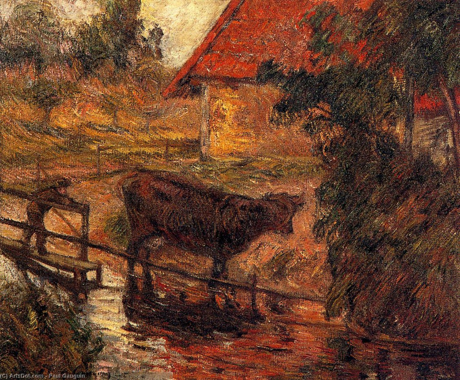 WikiOO.org - Енциклопедия за изящни изкуства - Живопис, Произведения на изкуството Paul Gauguin - Watering place