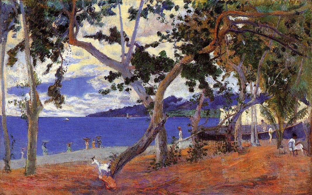 WikiOO.org - אנציקלופדיה לאמנויות יפות - ציור, יצירות אמנות Paul Gauguin - Coastal Landscape from Martinique