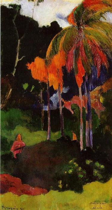 WikiOO.org - دایره المعارف هنرهای زیبا - نقاشی، آثار هنری Paul Gauguin - The moment of truth I
