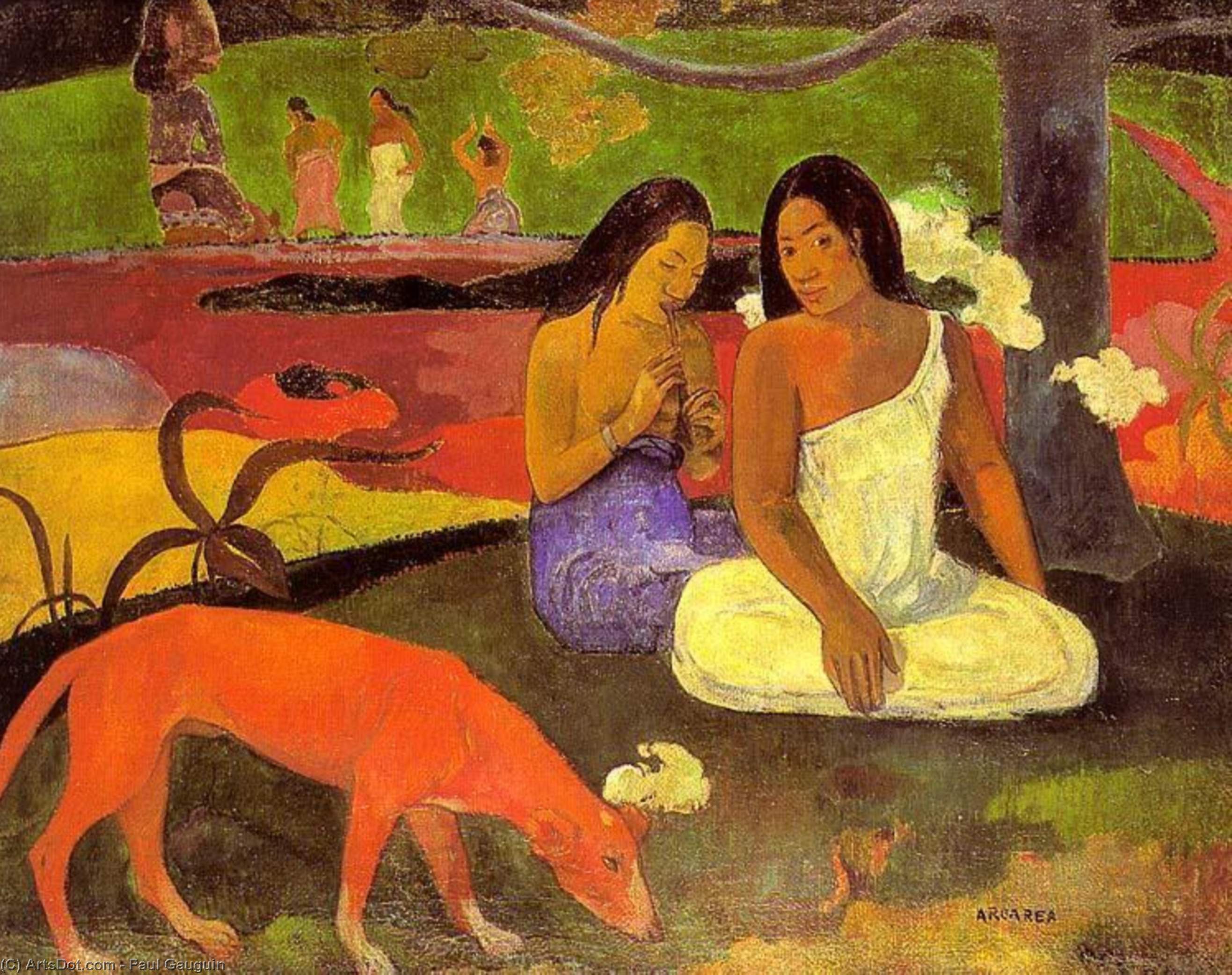 WikiOO.org - Enciklopedija dailės - Tapyba, meno kuriniai Paul Gauguin - Arearea I