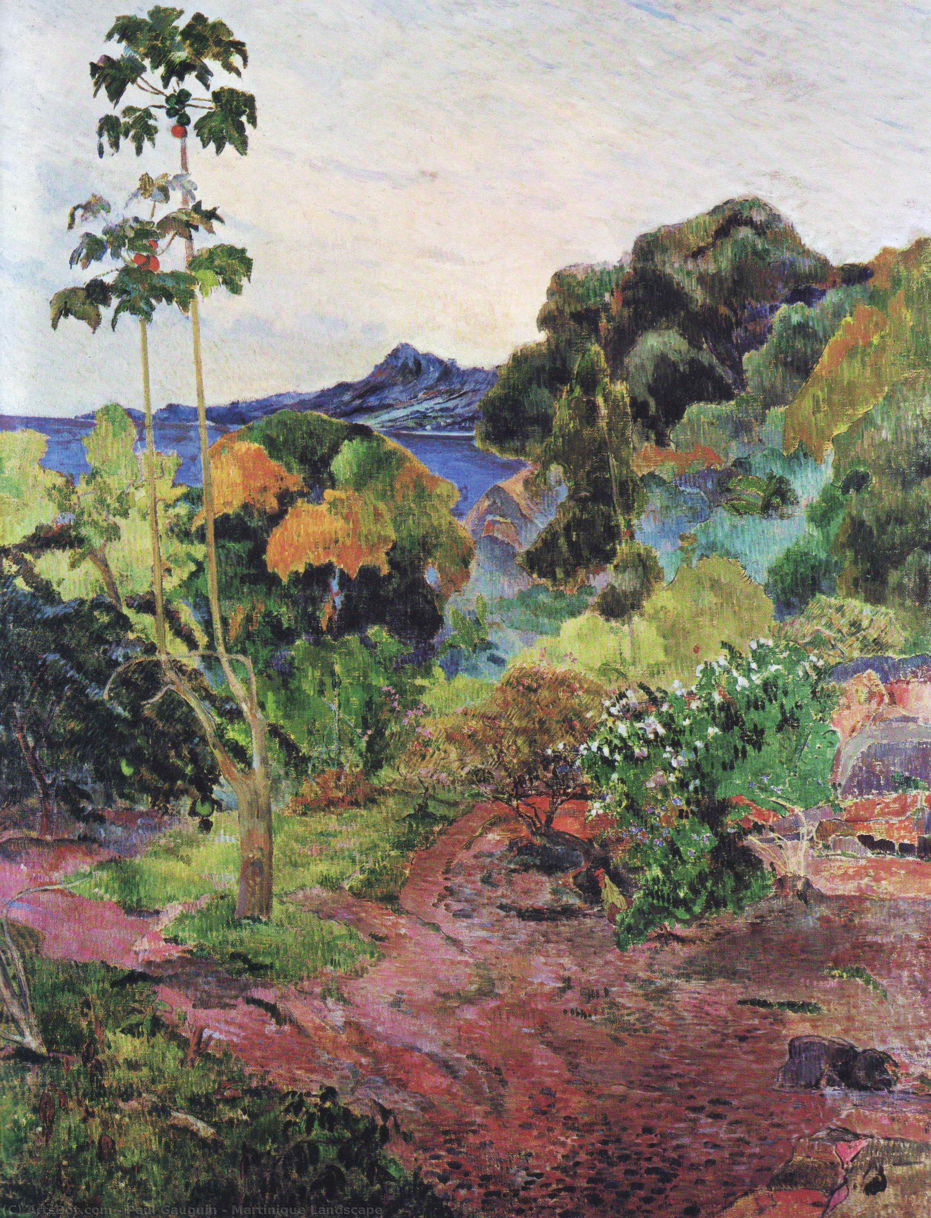 WikiOO.org - Encyclopedia of Fine Arts - Maalaus, taideteos Paul Gauguin - Martinique Landscape