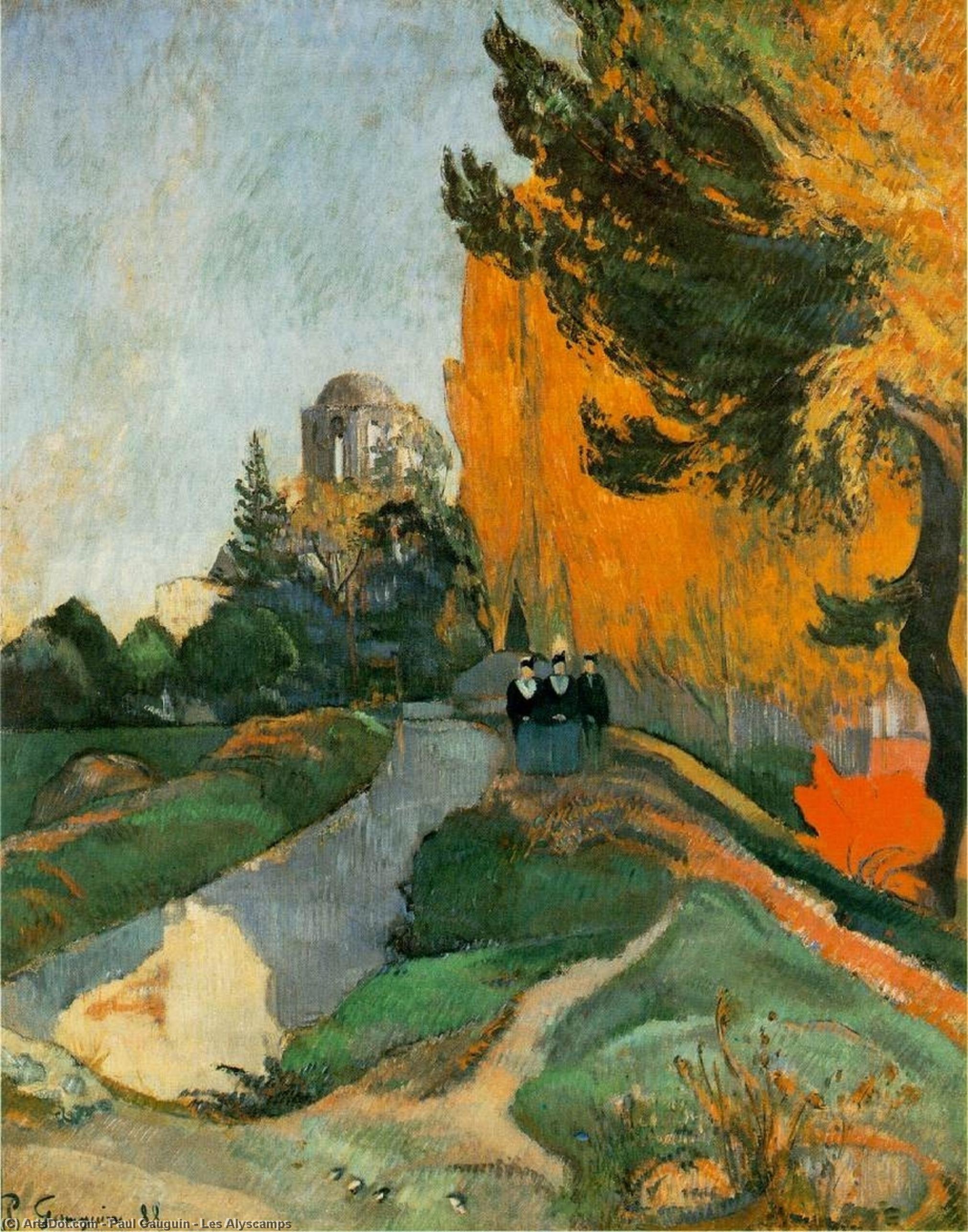 Wikoo.org - موسوعة الفنون الجميلة - اللوحة، العمل الفني Paul Gauguin - Les Alyscamps