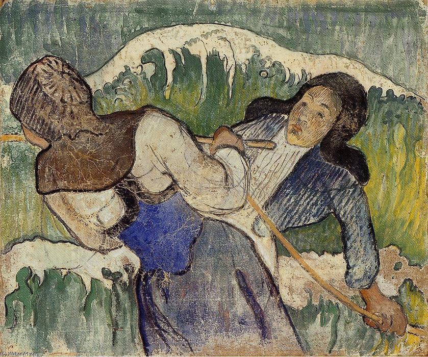 WikiOO.org - Encyclopedia of Fine Arts - Lukisan, Artwork Paul Gauguin - Kelp gatherers