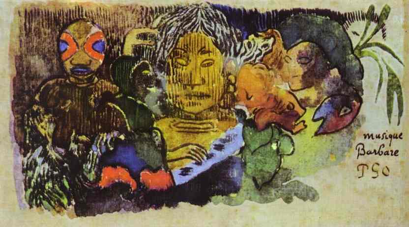 WikiOO.org - Güzel Sanatlar Ansiklopedisi - Resim, Resimler Paul Gauguin - Barbarian music