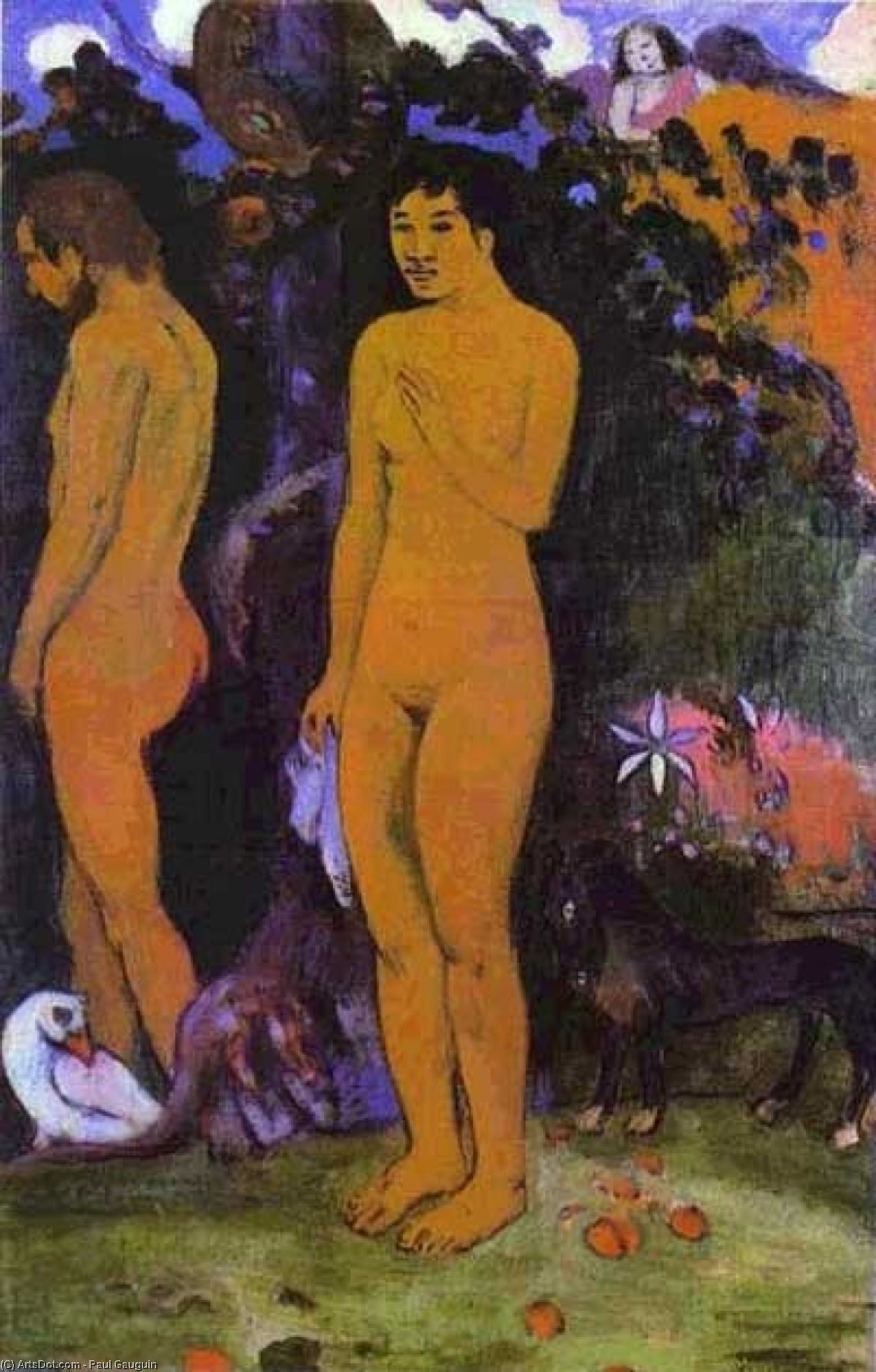 Wikioo.org - The Encyclopedia of Fine Arts - Painting, Artwork by Paul Gauguin - Adam and Eve