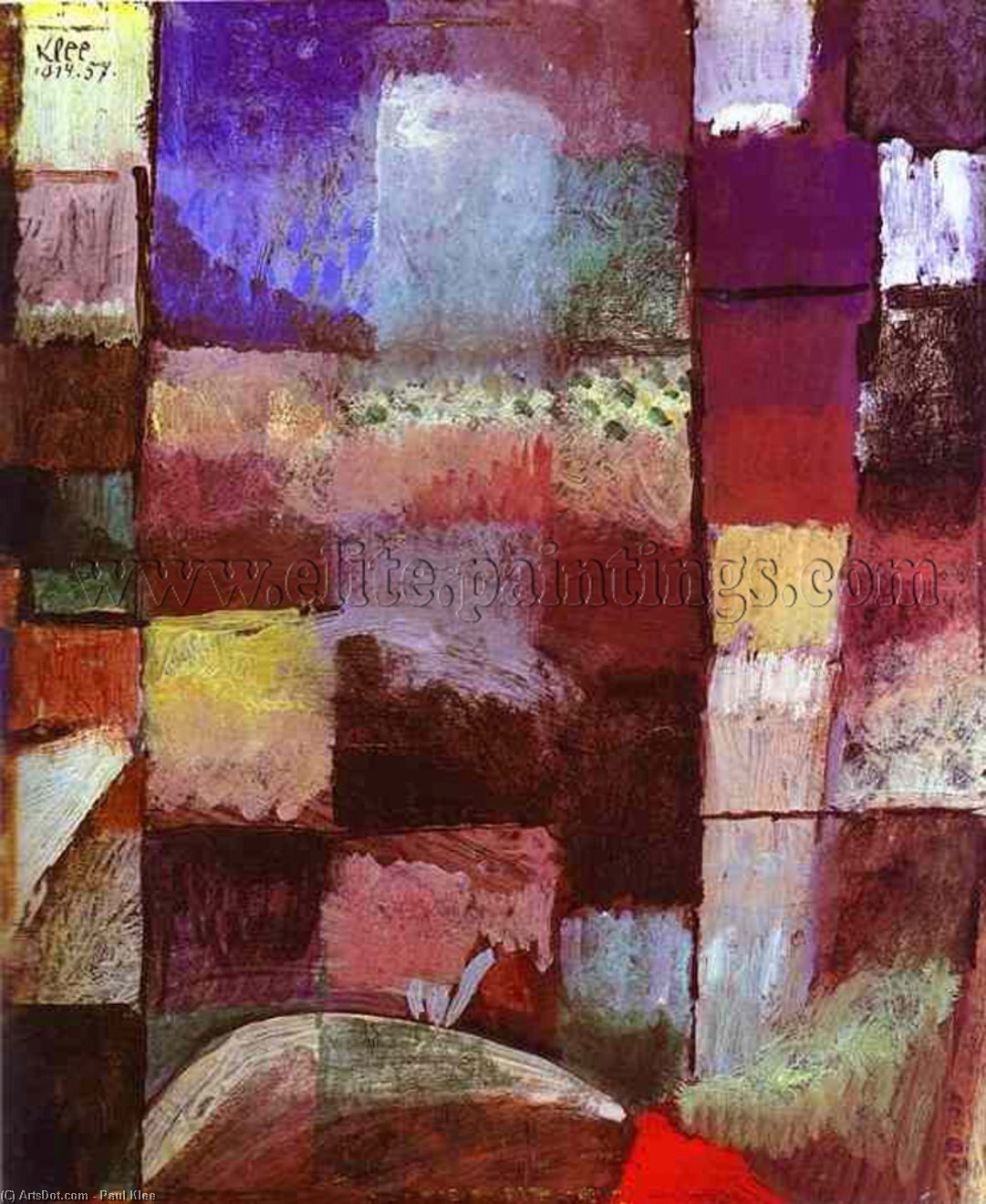 Wikioo.org – La Enciclopedia de las Bellas Artes - Pintura, Obras de arte de Paul Klee - Hamamet