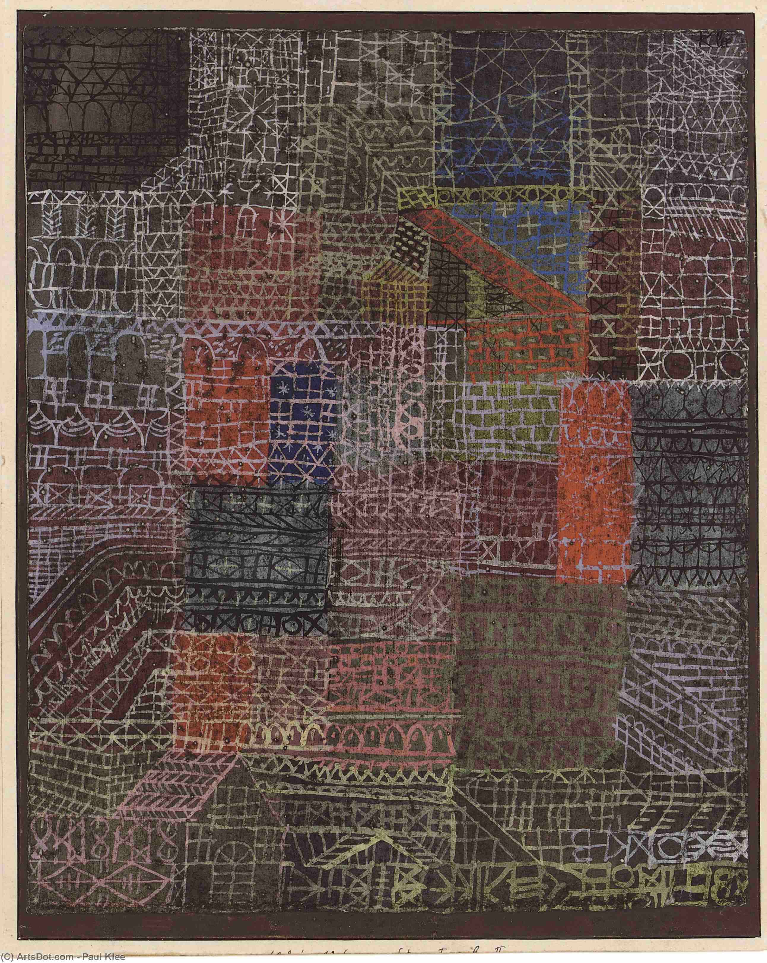 Wikioo.org - The Encyclopedia of Fine Arts - Painting, Artwork by Paul Klee - Structural II