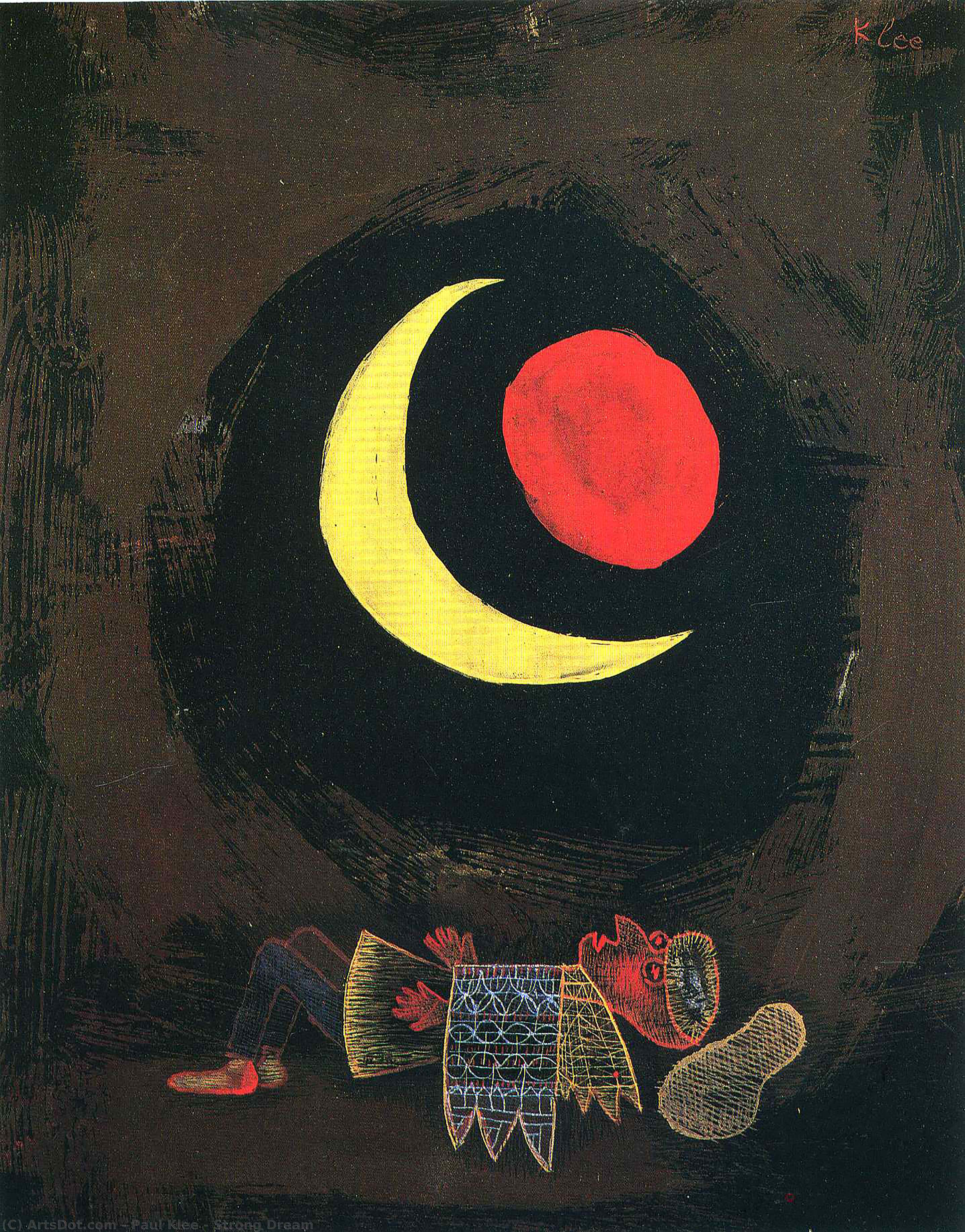 WikiOO.org - Encyclopedia of Fine Arts - Maleri, Artwork Paul Klee - Strong Dream