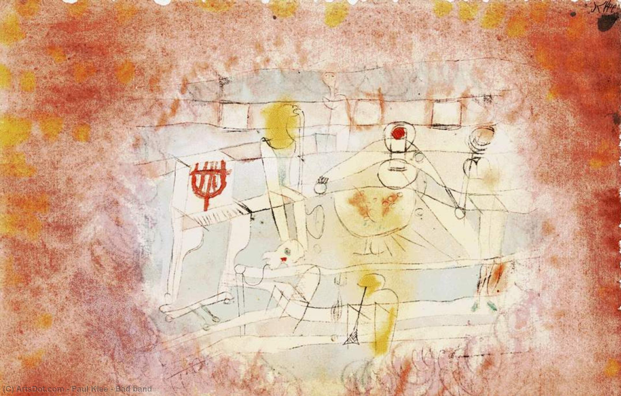 WikiOO.org - Енциклопедія образотворчого мистецтва - Живопис, Картини
 Paul Klee - Bad band