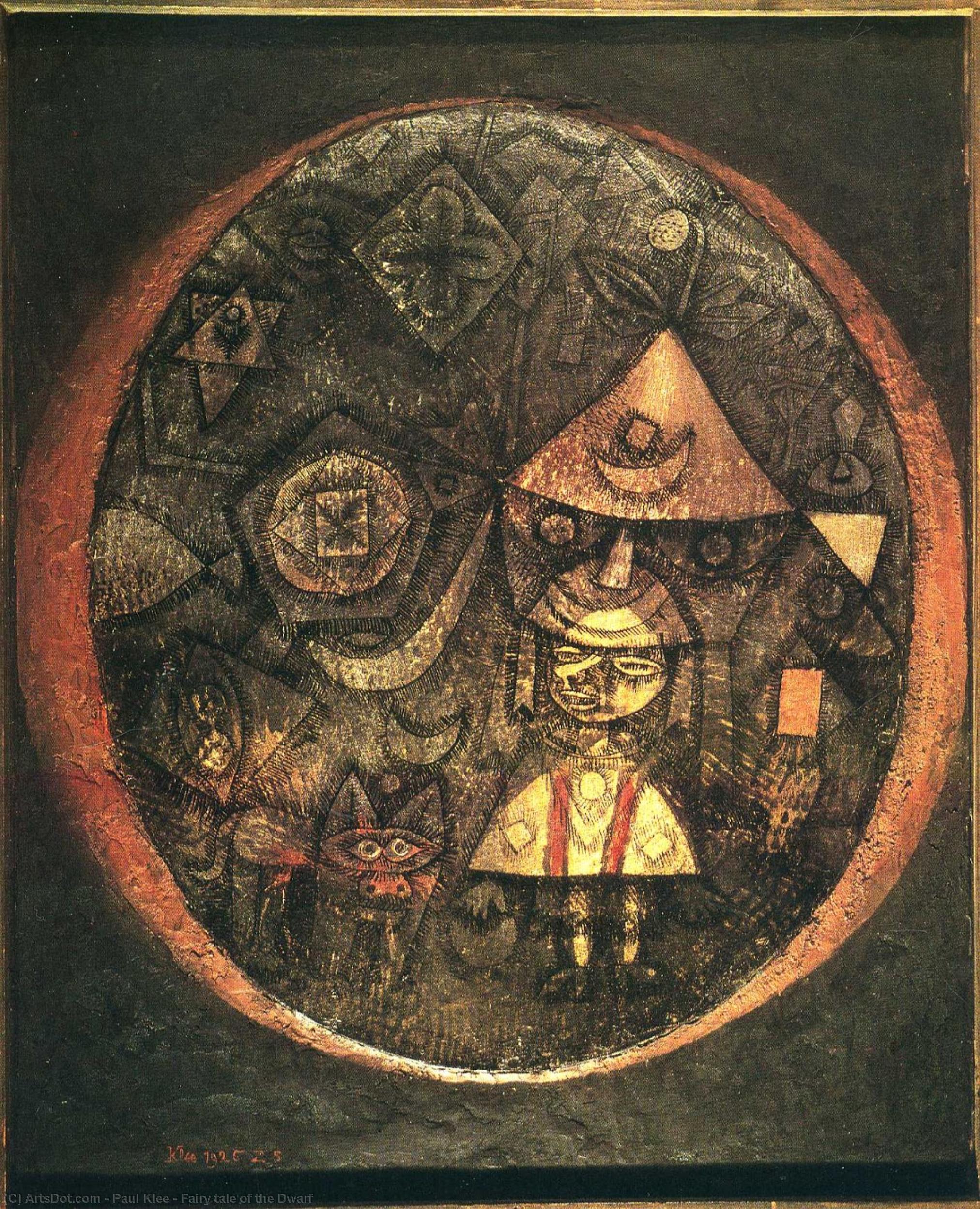 Wikioo.org – L'Enciclopedia delle Belle Arti - Pittura, Opere di Paul Klee - favola di  dopodomani  nano