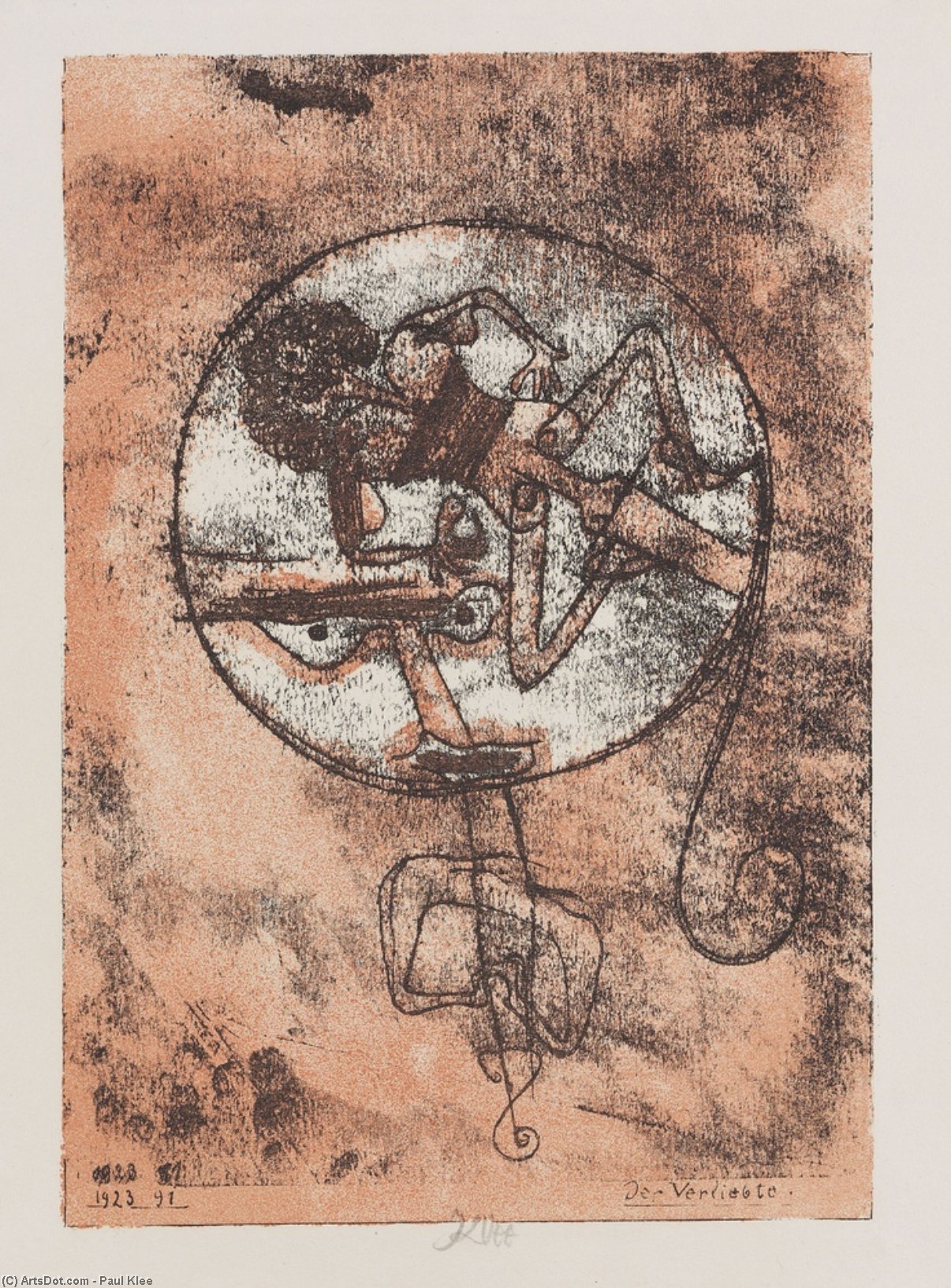 Wikioo.org - Bách khoa toàn thư về mỹ thuật - Vẽ tranh, Tác phẩm nghệ thuật Paul Klee - The lover