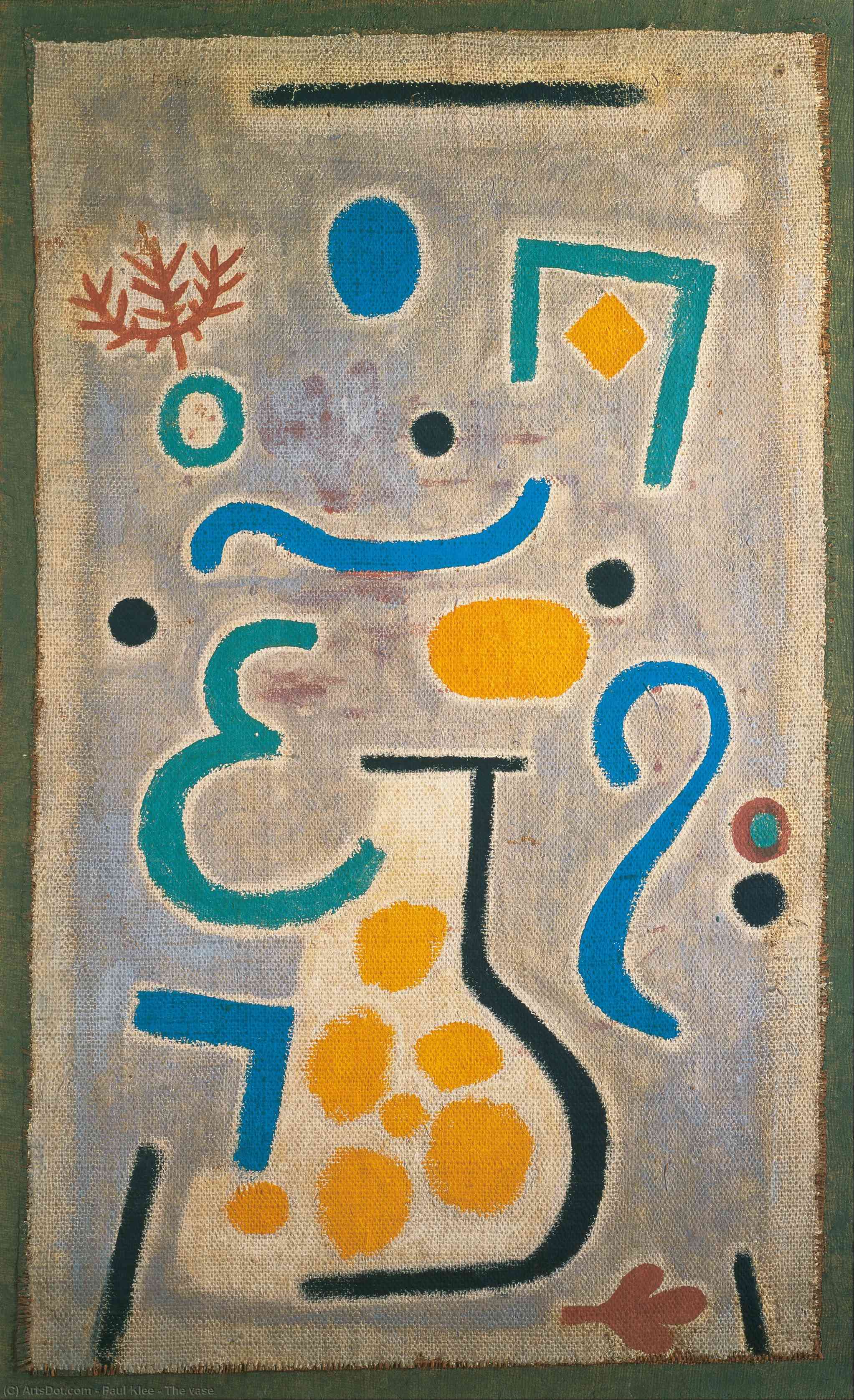 Wikoo.org - موسوعة الفنون الجميلة - اللوحة، العمل الفني Paul Klee - The vase