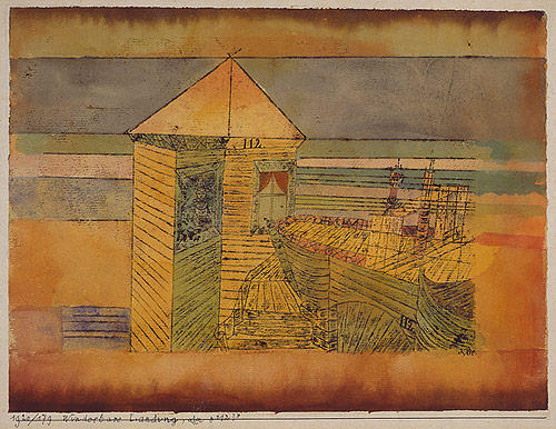 Wikioo.org - The Encyclopedia of Fine Arts - Painting, Artwork by Paul Klee - Miraculous Landing