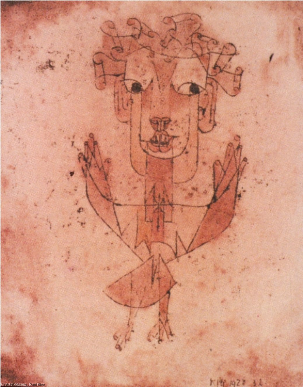 WikiOO.org - אנציקלופדיה לאמנויות יפות - ציור, יצירות אמנות Paul Klee - New Angel