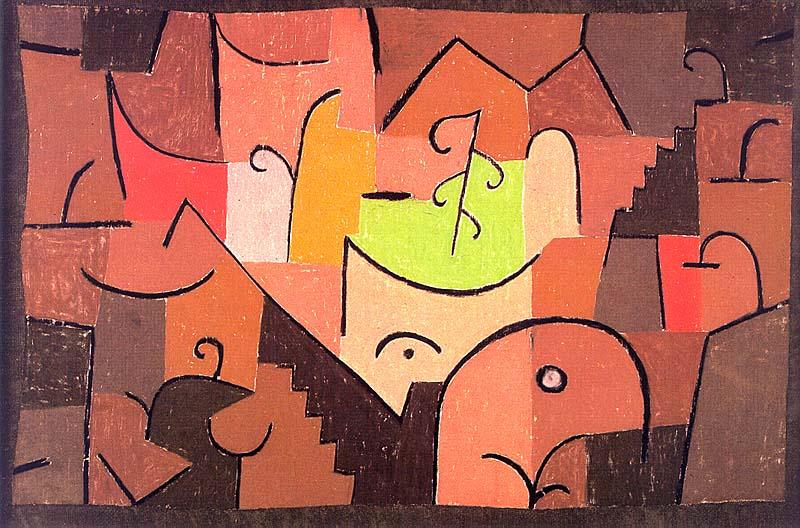 Wikioo.org - The Encyclopedia of Fine Arts - Painting, Artwork by Paul Klee - Stage Landscape