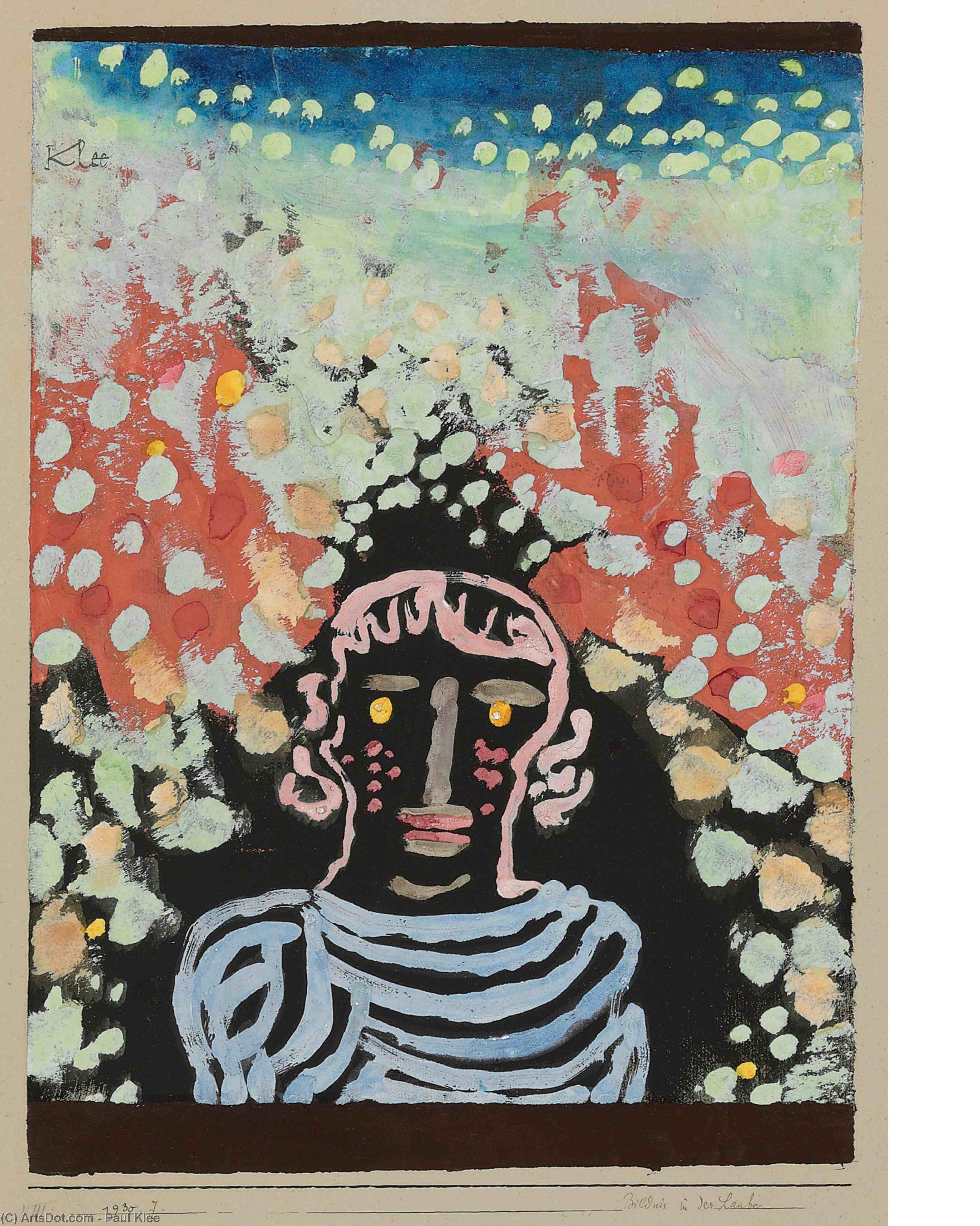 WikiOO.org – 美術百科全書 - 繪畫，作品 Paul Klee - 像 在  的  鲍尔