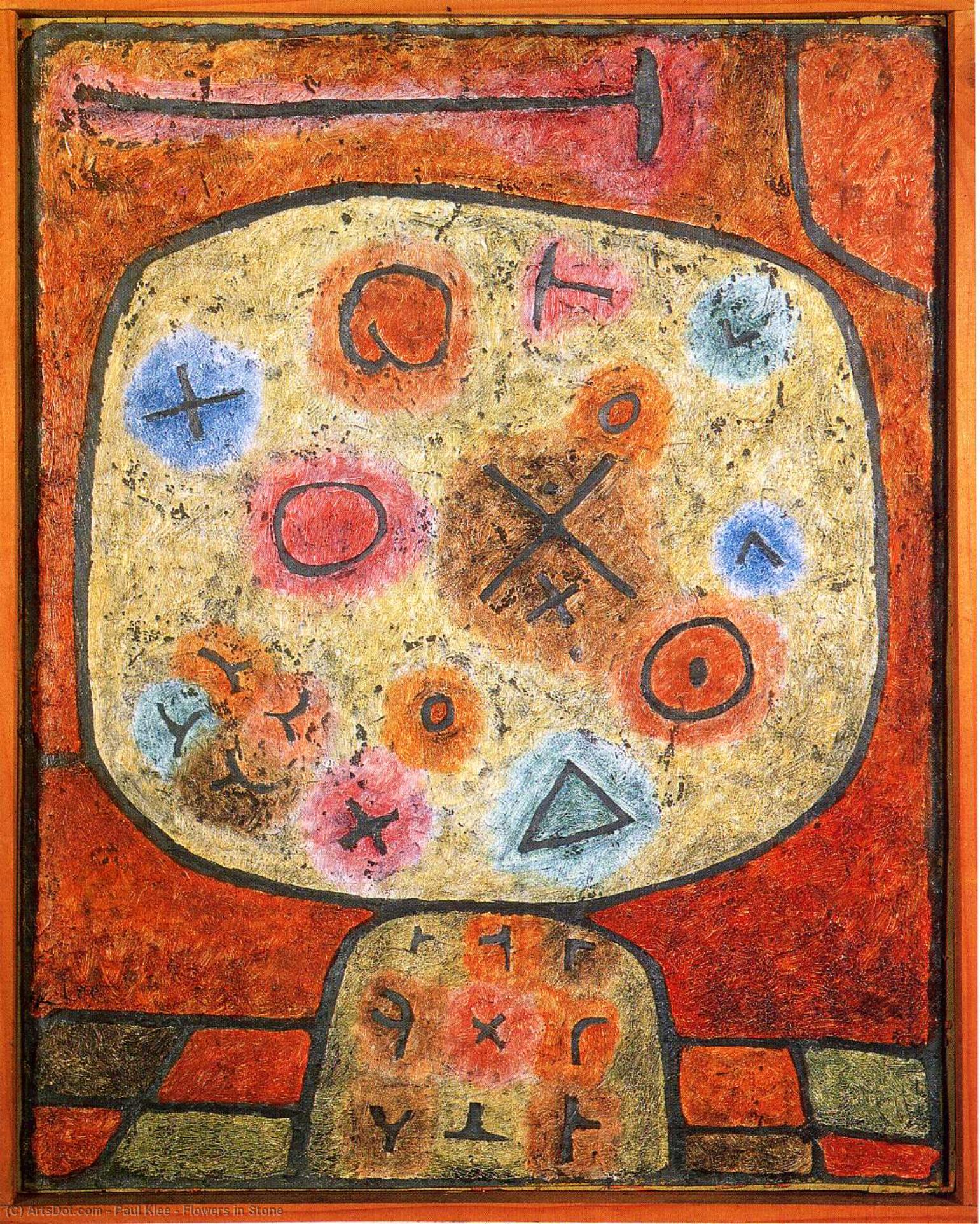 Wikioo.org - The Encyclopedia of Fine Arts - Painting, Artwork by Paul Klee - Flowers in Stone