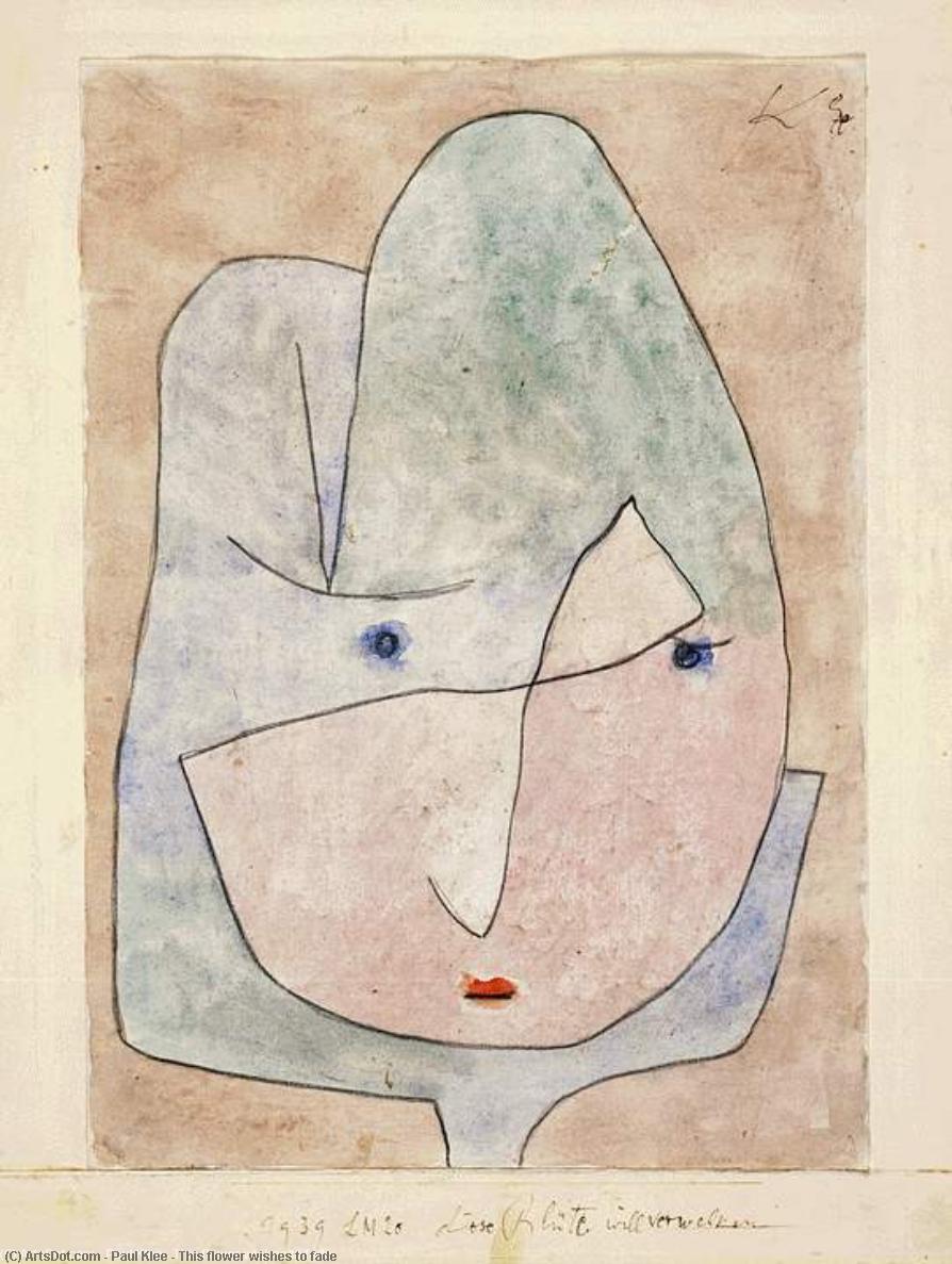 Wikioo.org – L'Encyclopédie des Beaux Arts - Peinture, Oeuvre de Paul Klee - cette fleur vœux  à  pâlir
