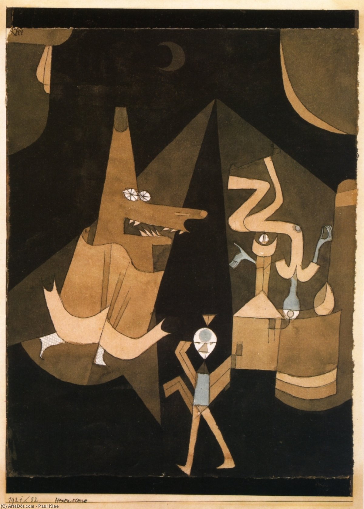 Wikioo.org - The Encyclopedia of Fine Arts - Painting, Artwork by Paul Klee - Witch scene