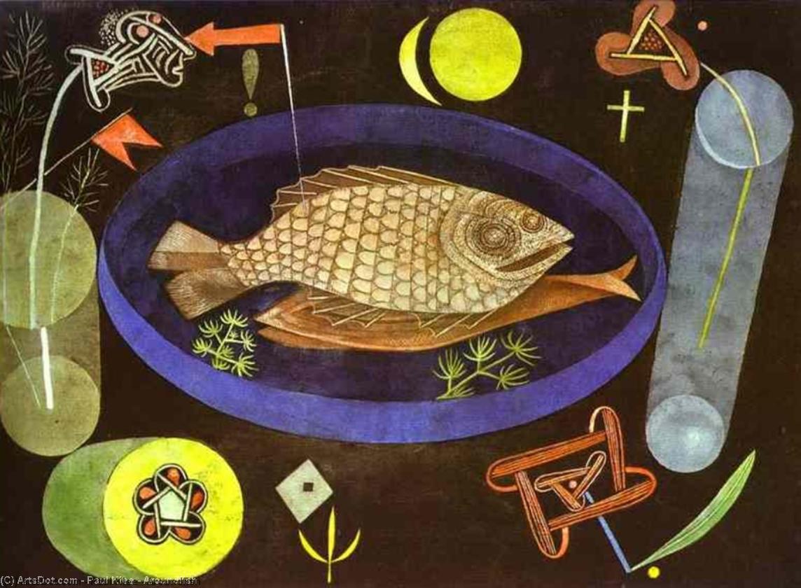 WikiOO.org - Encyclopedia of Fine Arts - Festés, Grafika Paul Klee - Aroundfish