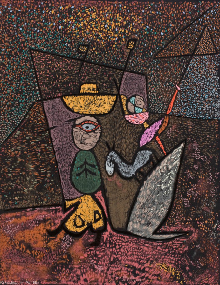 Wikioo.org - The Encyclopedia of Fine Arts - Painting, Artwork by Paul Klee - The Travelling Circus