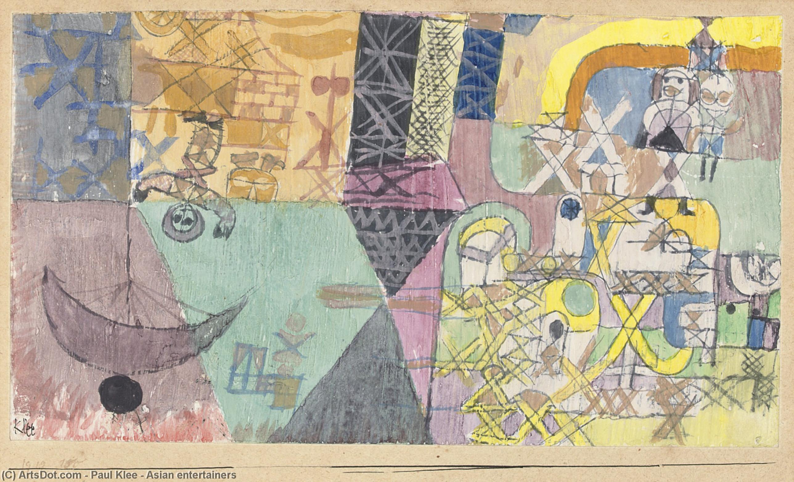 WikiOO.org - دایره المعارف هنرهای زیبا - نقاشی، آثار هنری Paul Klee - Asian entertainers