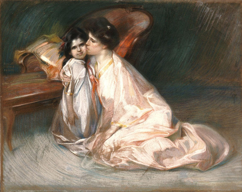 Wikioo.org - Bách khoa toàn thư về mỹ thuật - Vẽ tranh, Tác phẩm nghệ thuật Paul Mathiopoulos - Mother with daughter