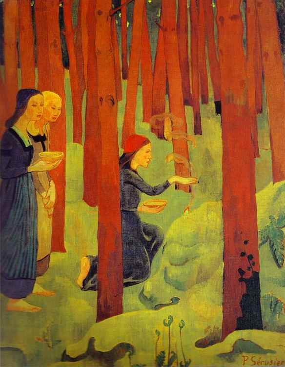 Wikioo.org - The Encyclopedia of Fine Arts - Painting, Artwork by Paul Serusier - The Incantation (The Holy Wood)