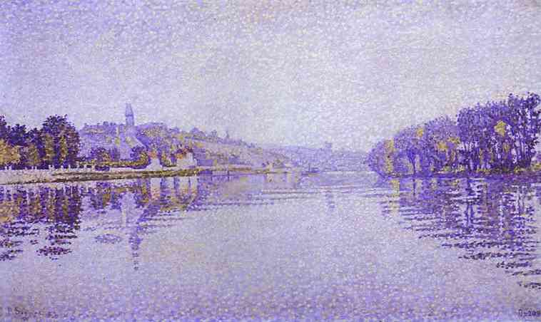 WikiOO.org - Enciclopedia of Fine Arts - Pictura, lucrări de artă Paul Signac - River's Edge The Siene at Herblay