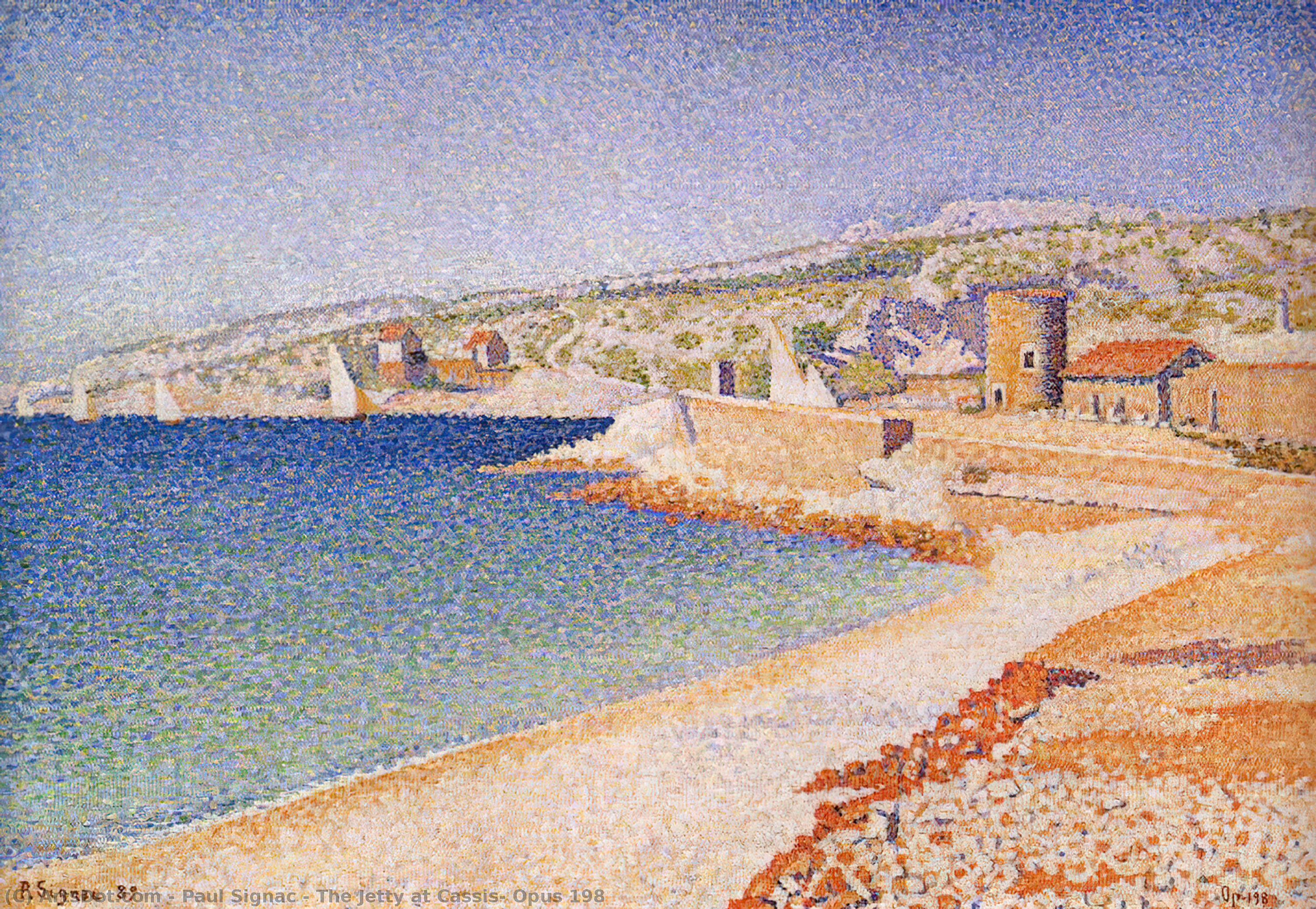 Wikioo.org - The Encyclopedia of Fine Arts - Painting, Artwork by Paul Signac - The Jetty at Cassis, Opus 198