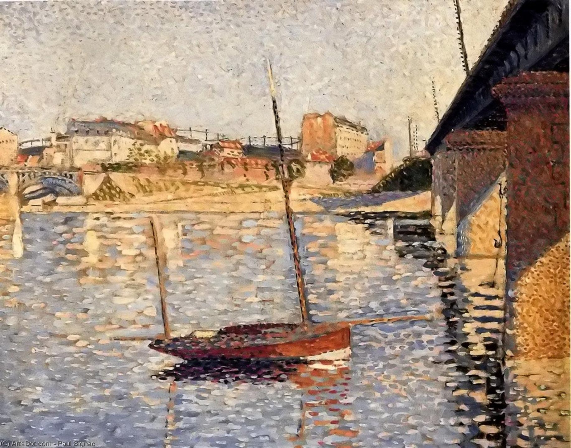 Wikioo.org - The Encyclopedia of Fine Arts - Painting, Artwork by Paul Signac - Le Clipper, Asnieres