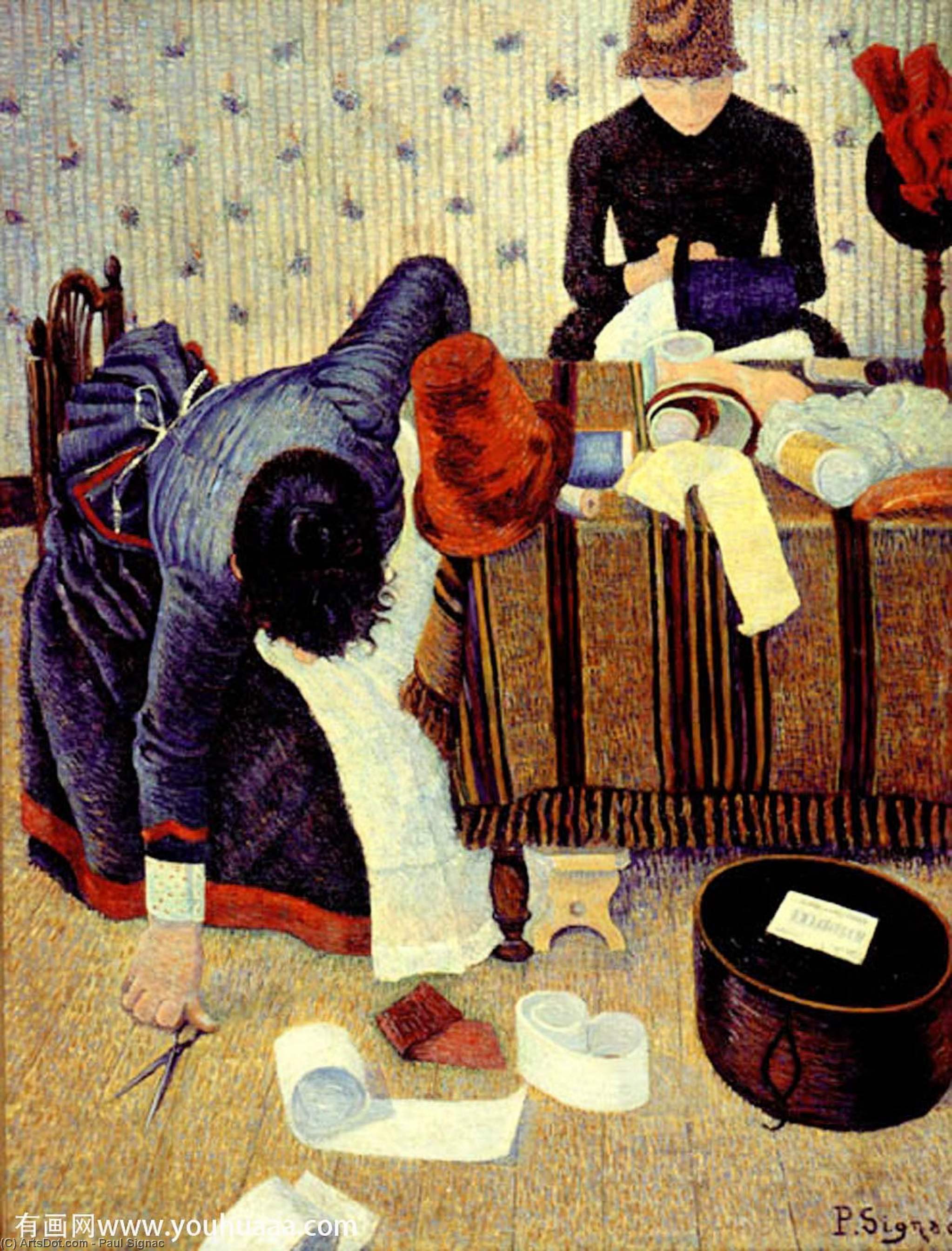 WikiOO.org - 百科事典 - 絵画、アートワーク Paul Signac - 婦人帽子店