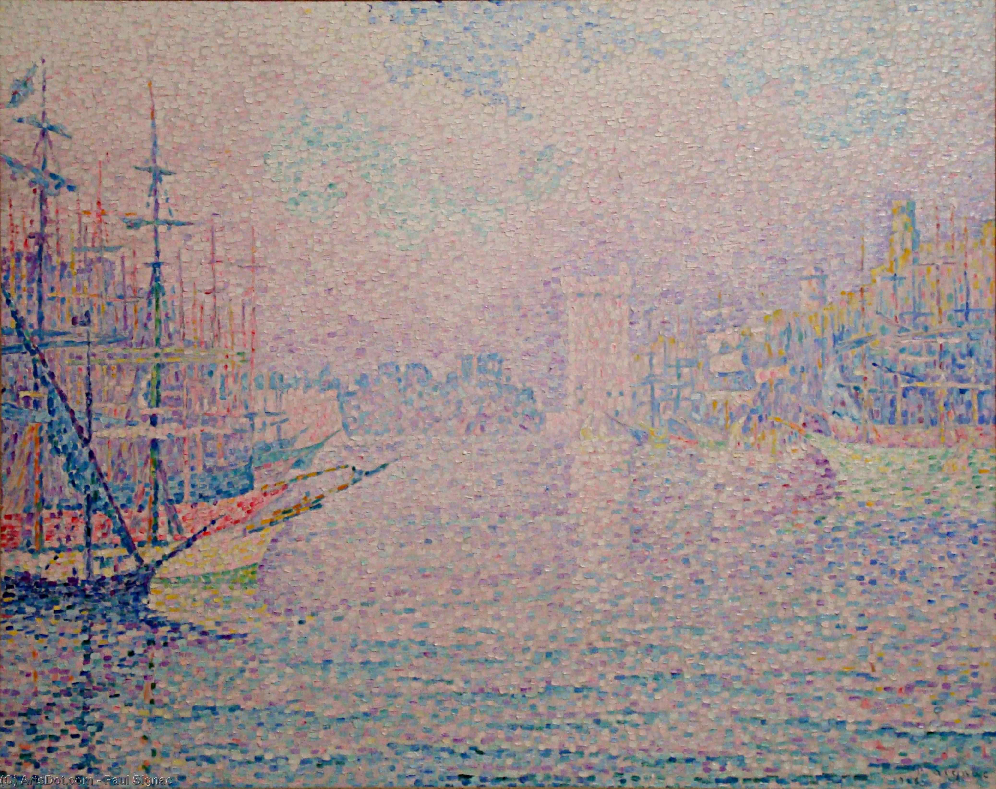 Wikioo.org – L'Enciclopedia delle Belle Arti - Pittura, Opere di Paul Signac - Marsiglia un  vecchio  porto