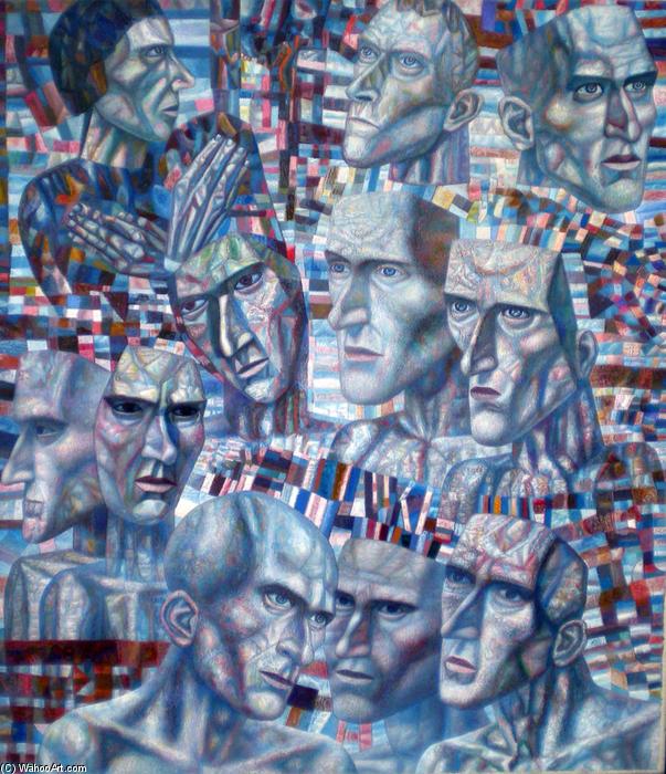 Wikioo.org - The Encyclopedia of Fine Arts - Painting, Artwork by Pavel Filonov - Eleven Heads